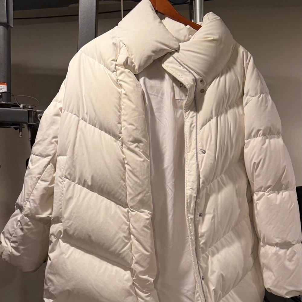 Aritzia Wilfred White Cloud Puff long